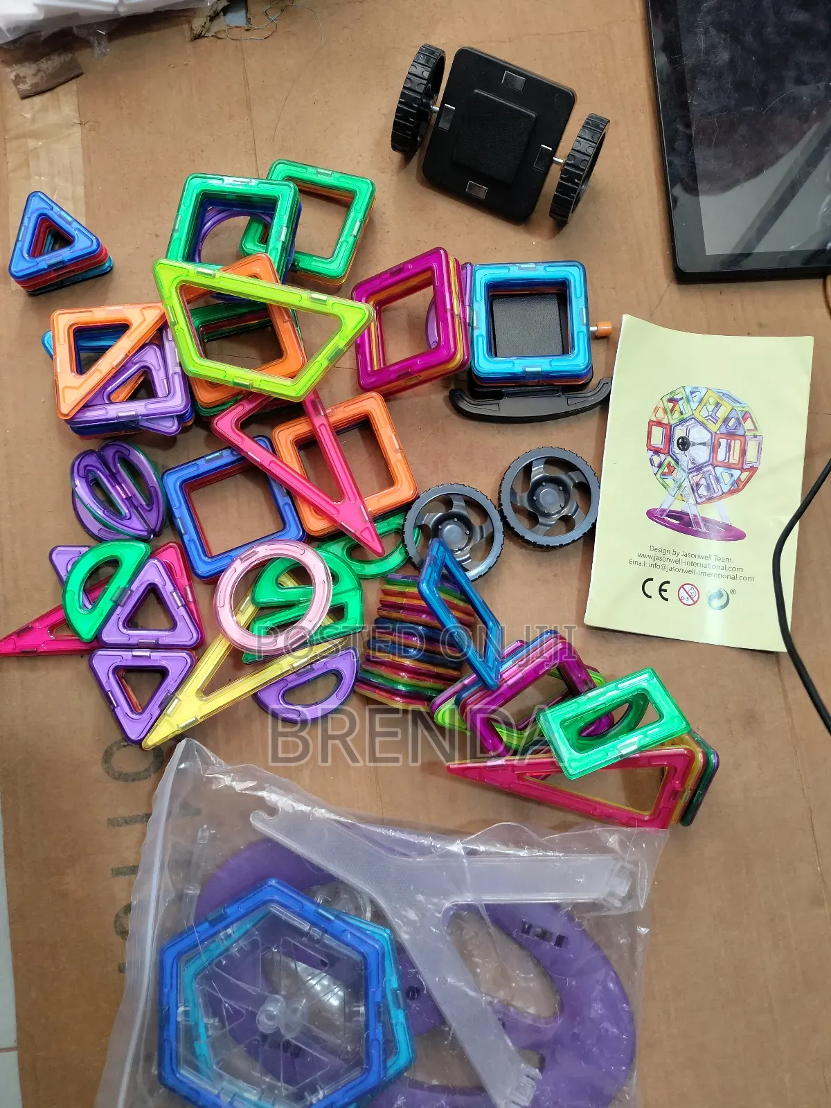 Jasonwell Magnetic Building Blocks With Letters and Numbers
