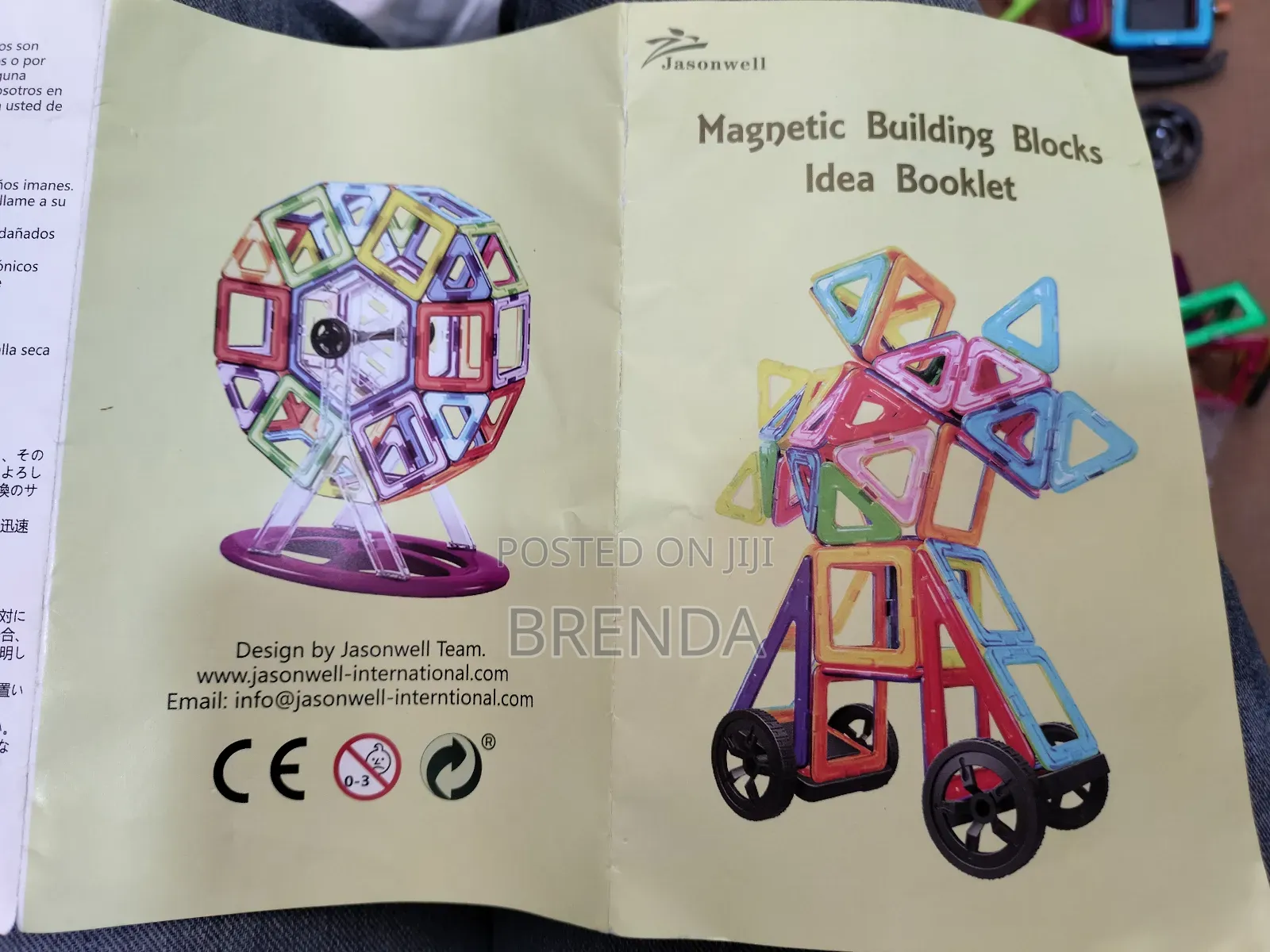 Jasonwell Magnetic Building Blocks With Letters and Numbers