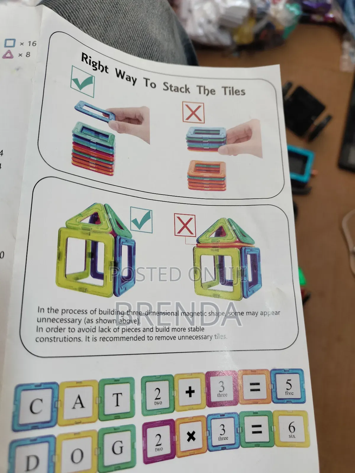 Jasonwell Magnetic Building Blocks With Letters and Numbers
