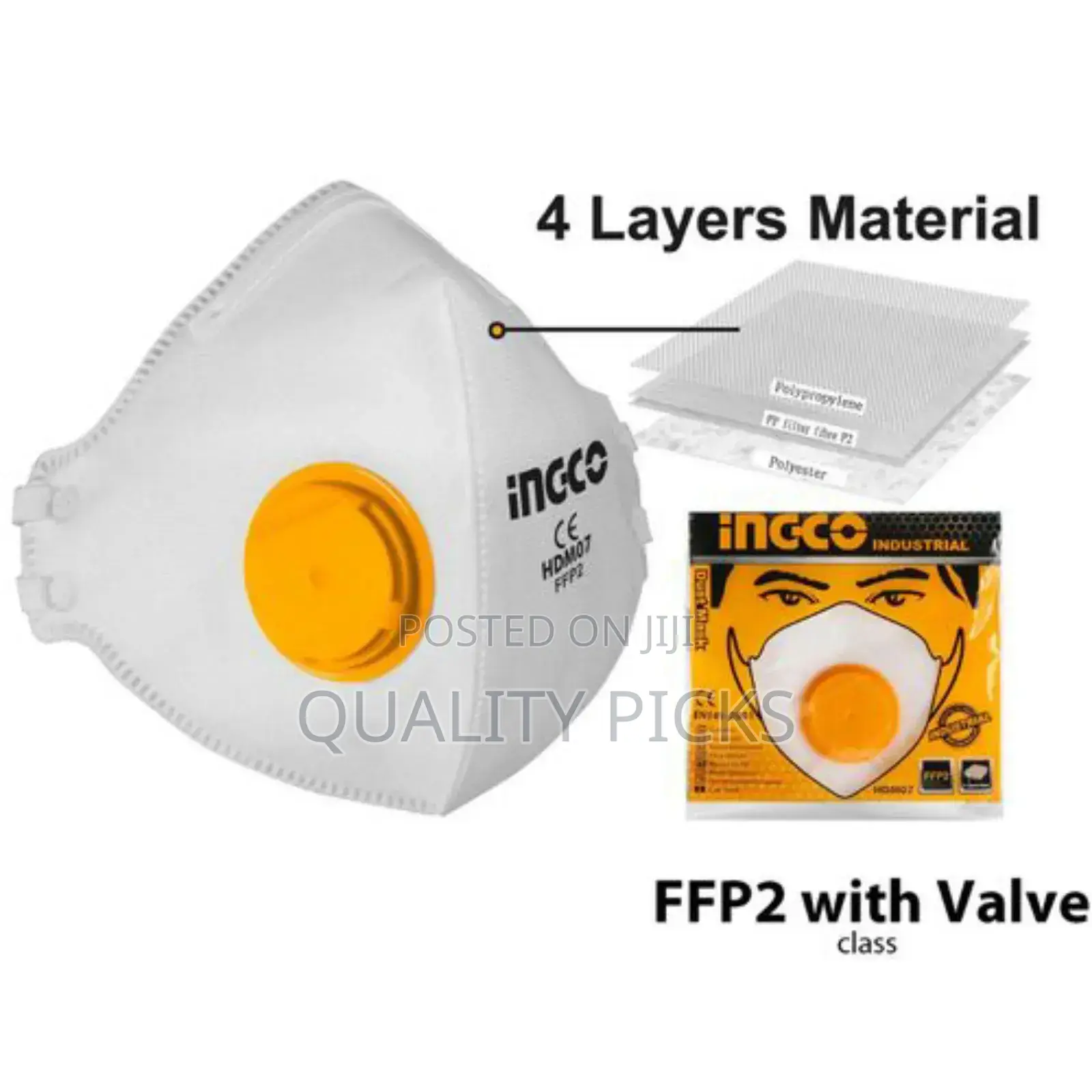 Ingco Hdm07 - Dust Mask - Orange