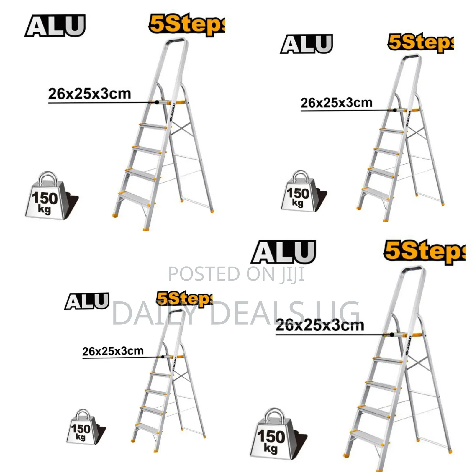 Ingco Hlad06051 -Household Ladder -Orange
