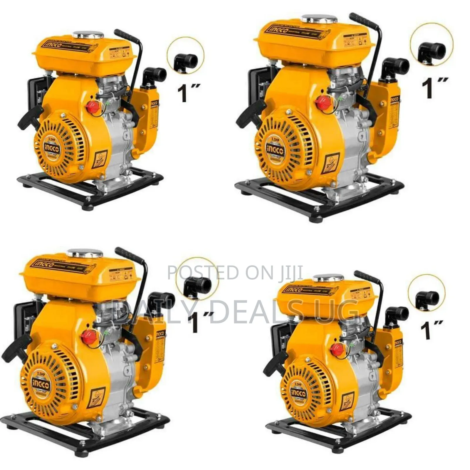 Ingco Gasoline Water Pump Gwp102 -Orange/Grey
