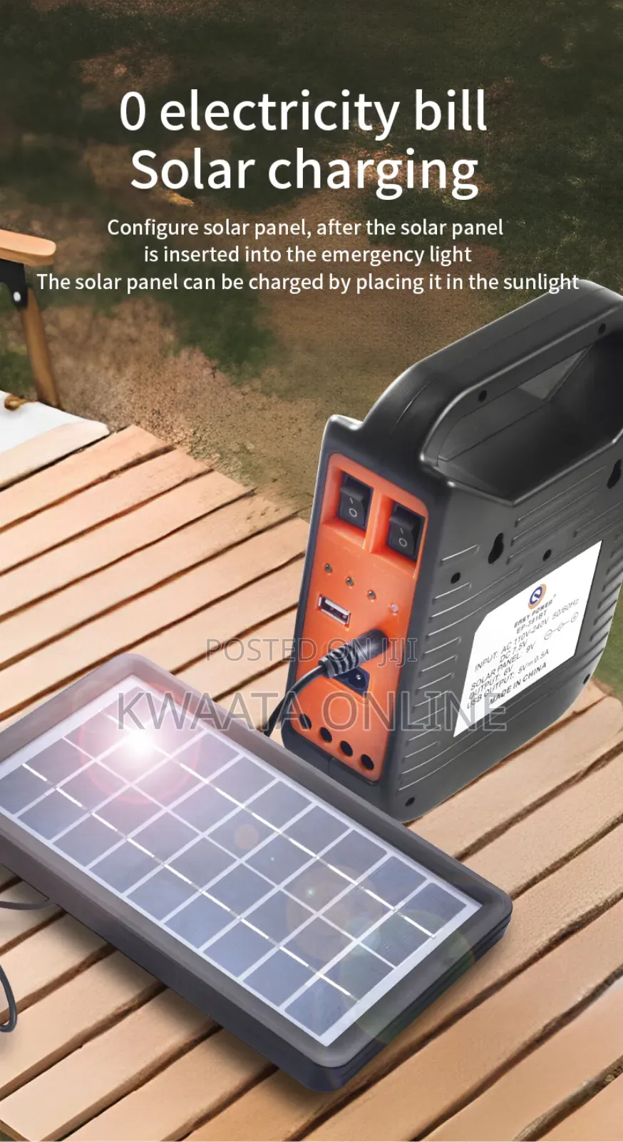 Easy Power Rechargeable Led Radio Multifunctional Solar Light Ep-393bt