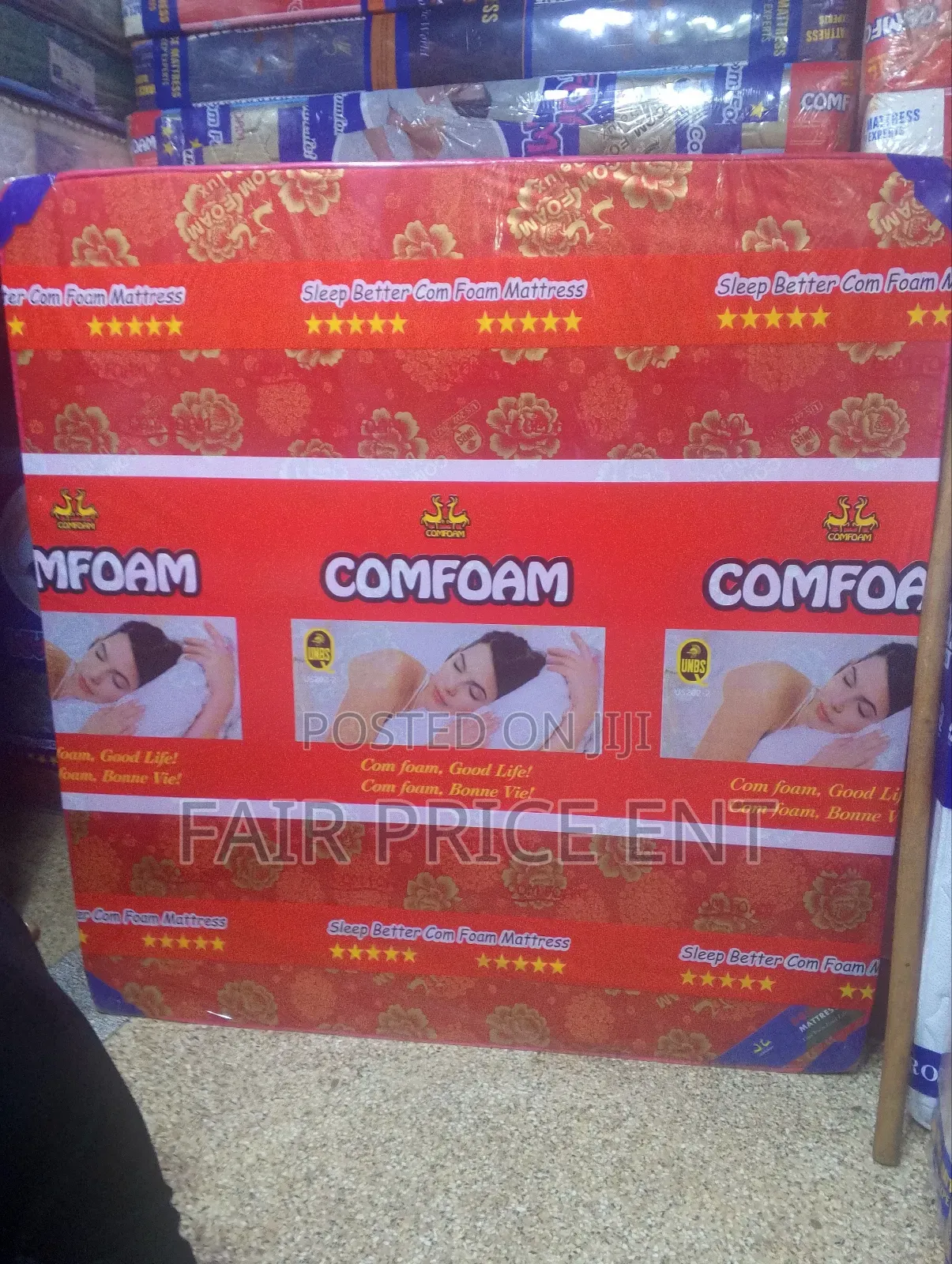 Super Deluxe Mattress .6*6*6inches. (Red)