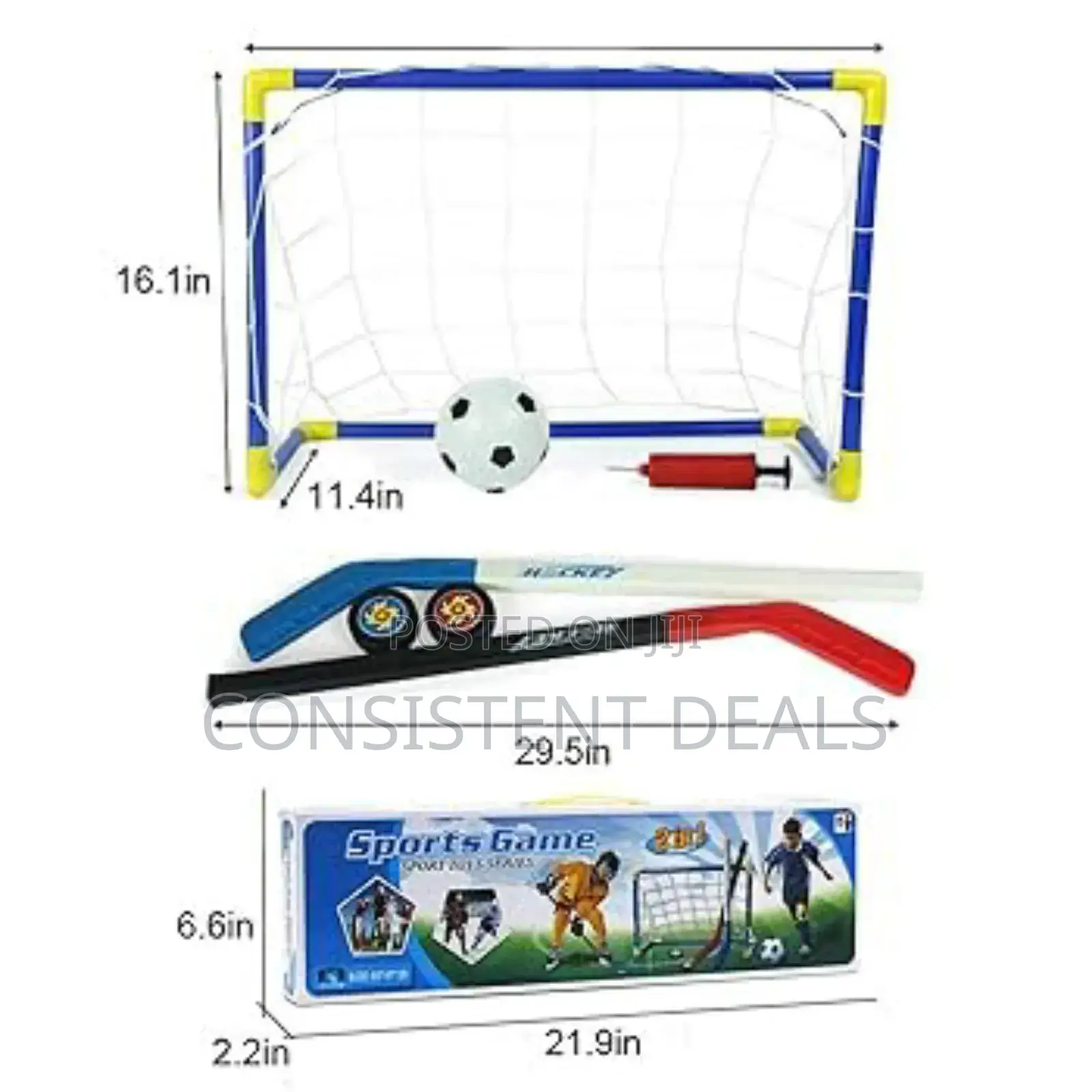 Kids Mini Hockey and Soccer Set