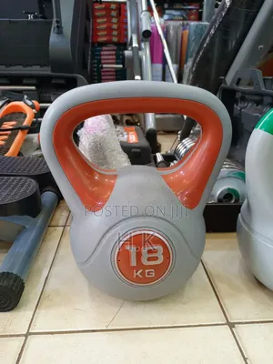 Gorilla Sports Rubber Coated Kettlebell 18kg
