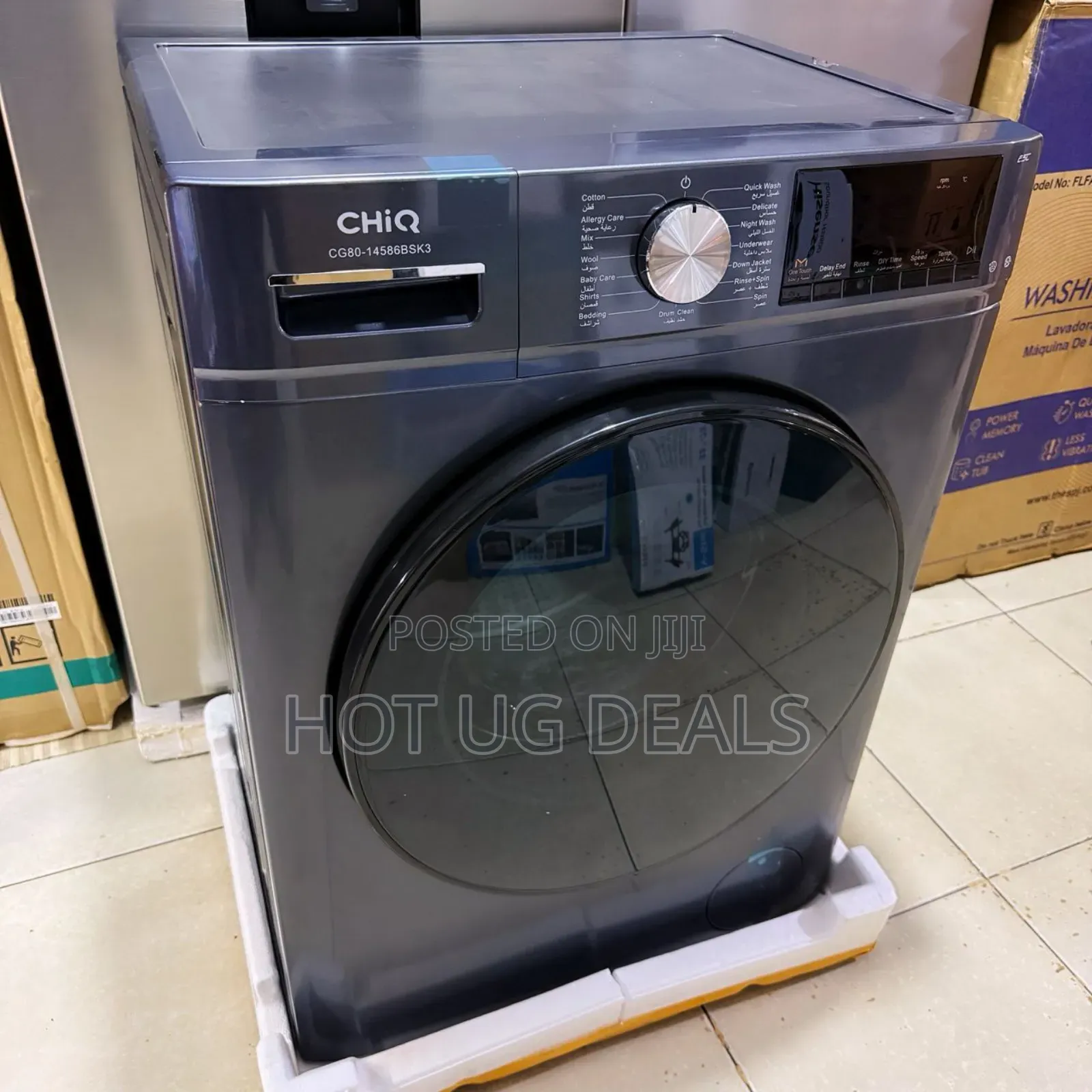 Chiq 8kg Front Load Washing Machine | Cg80-14586bsk3 - Grey