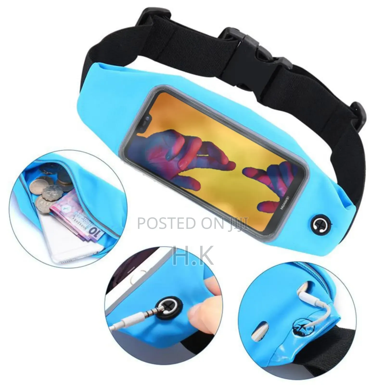Waterproof Sports Gym Jogging Waist Belt Bag Case