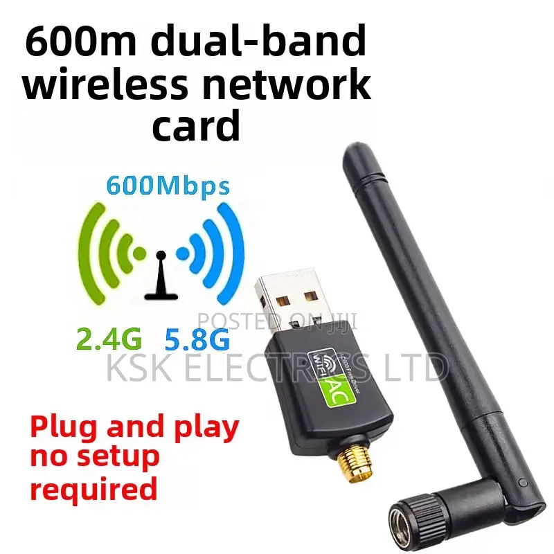 Mini 5g Network Card 600m Drive-Free External Usb Wifi Receiver Adapte