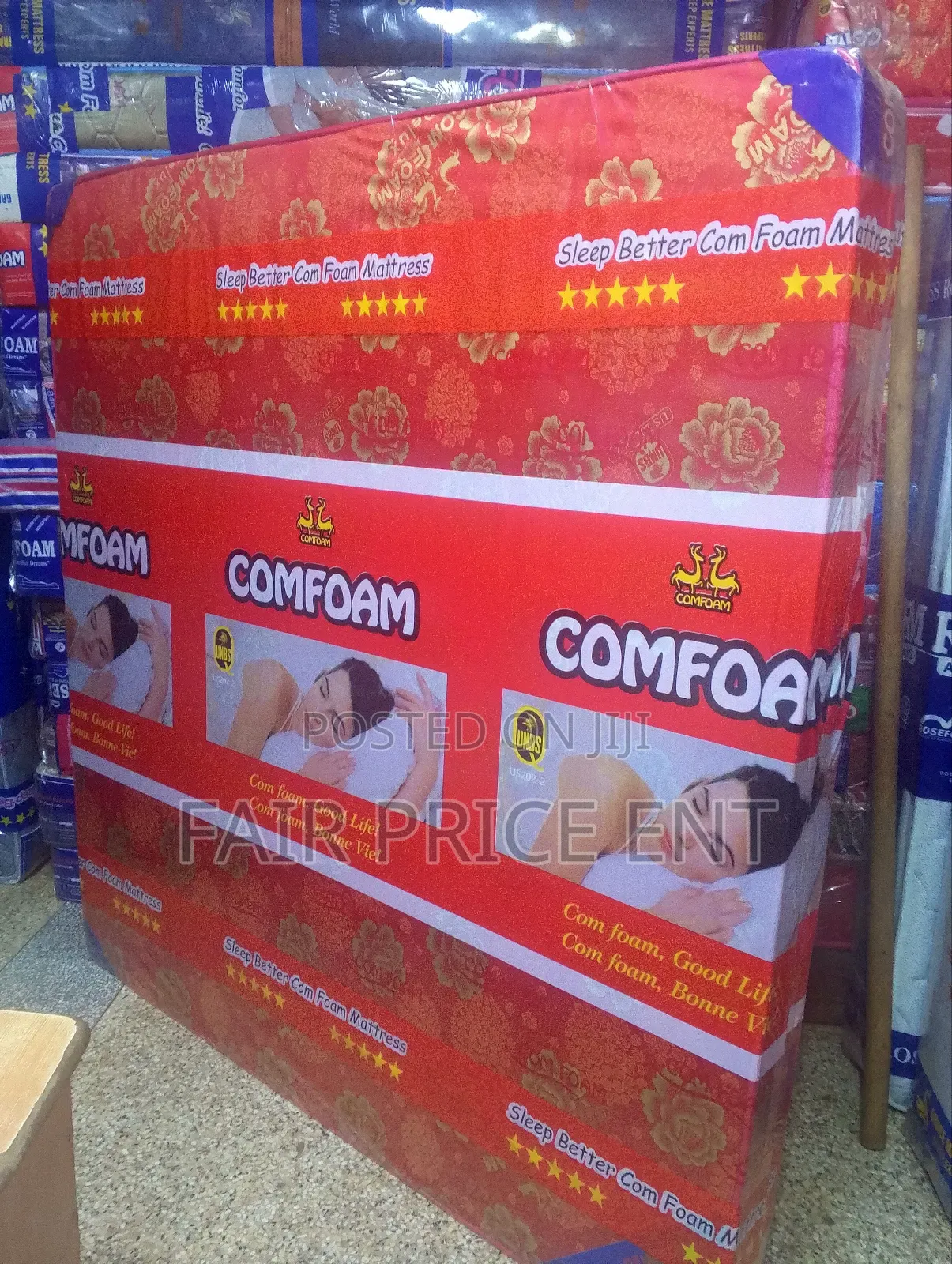 Super Density Mattress.6*6*6inches.( Red)