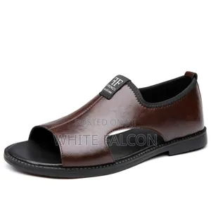 Fronci Casual Sandals-Rubber Sole, Non-Slip-Brown
