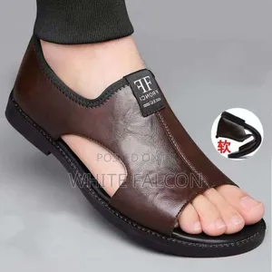 Fronci Casual Sandals-Rubber Sole, Non-Slip-Brown
