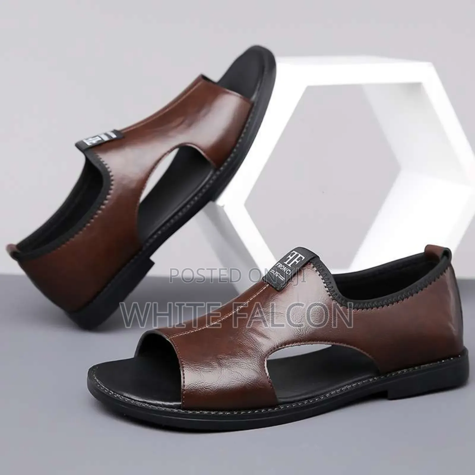 Fronci Casual Sandals-Rubber Sole, Non-Slip-Brown