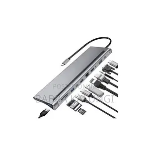 12 in 1 Multi Port Usb C Dock Type C to Hdmi + 4 Usb A