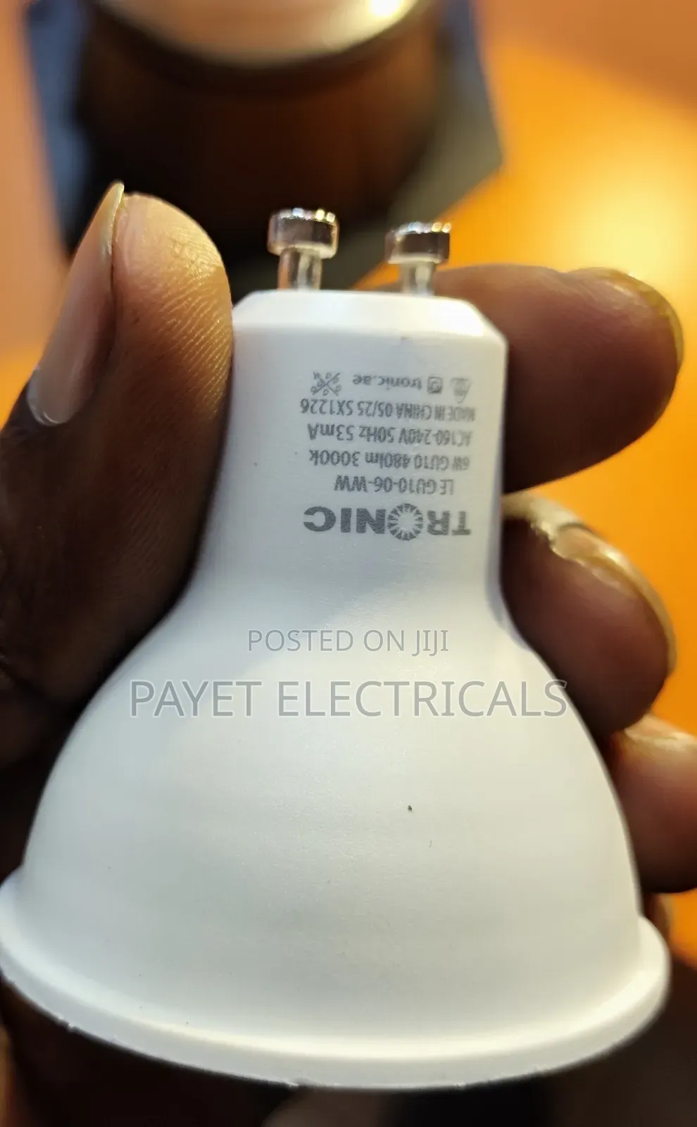 Gu-10 Led Bulb Warm White 6watts