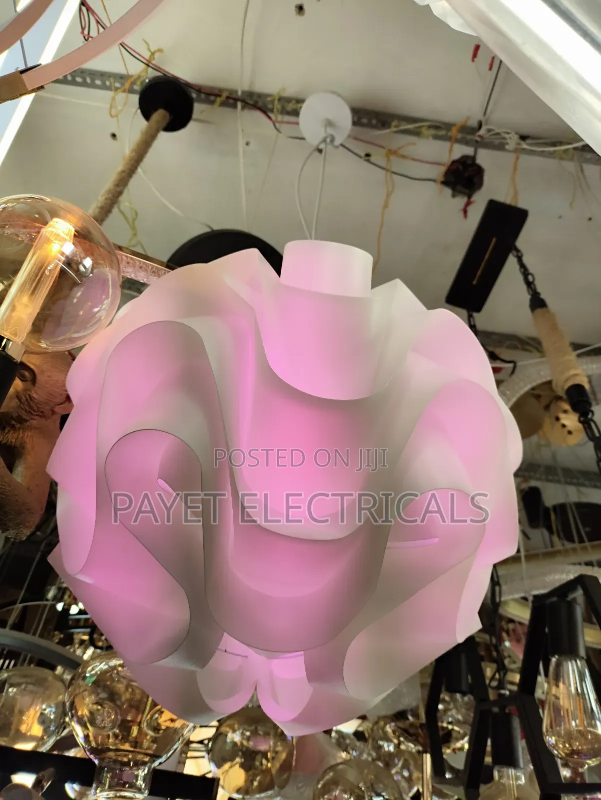 White Frame Pendant Lamp Shade