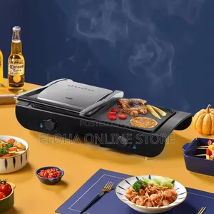 Sonifer 2-in-1 Electric Grill With Both a Baking Plate and Frying Pan