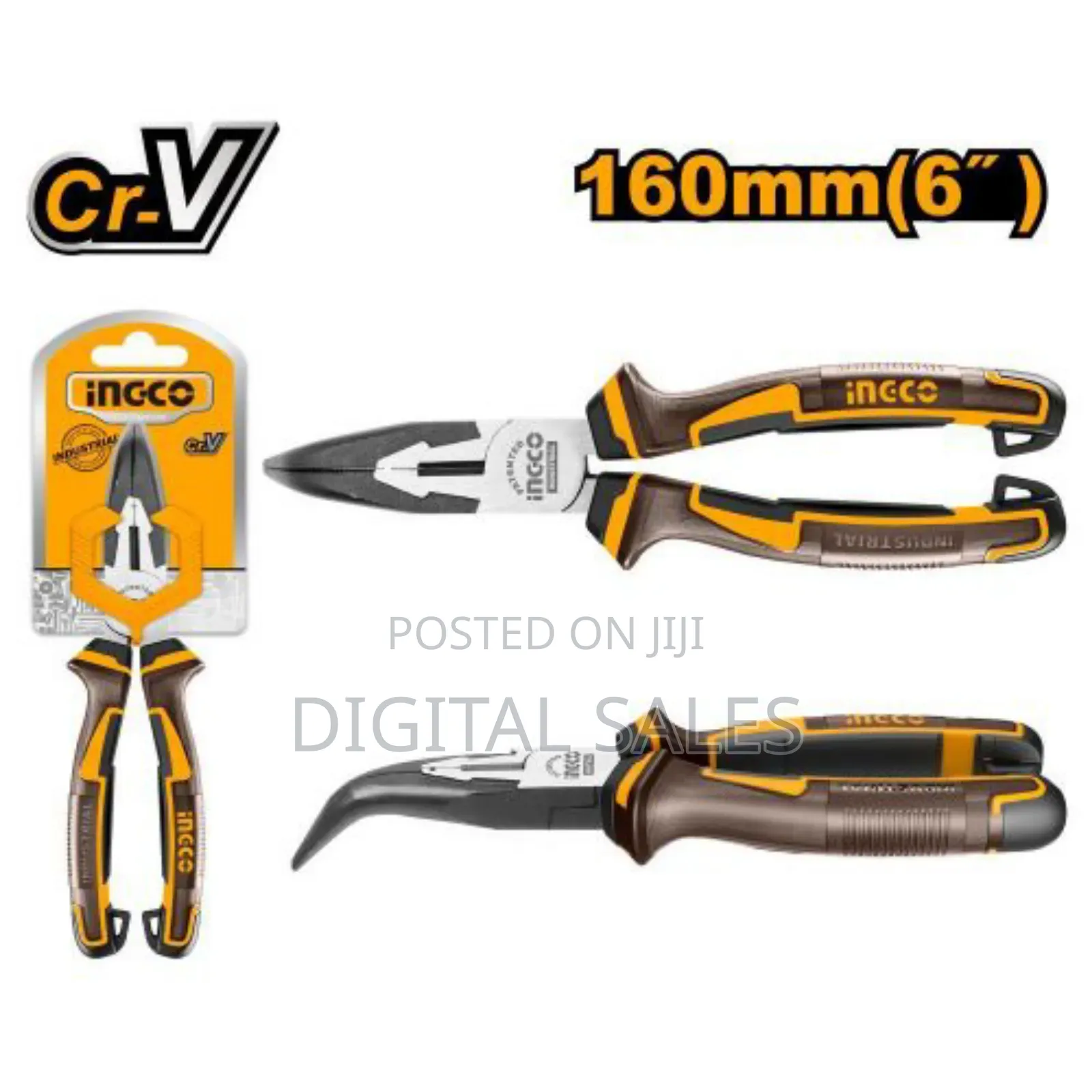 Ingco Hbnp28168 - Bent Nose Pliers - Orange