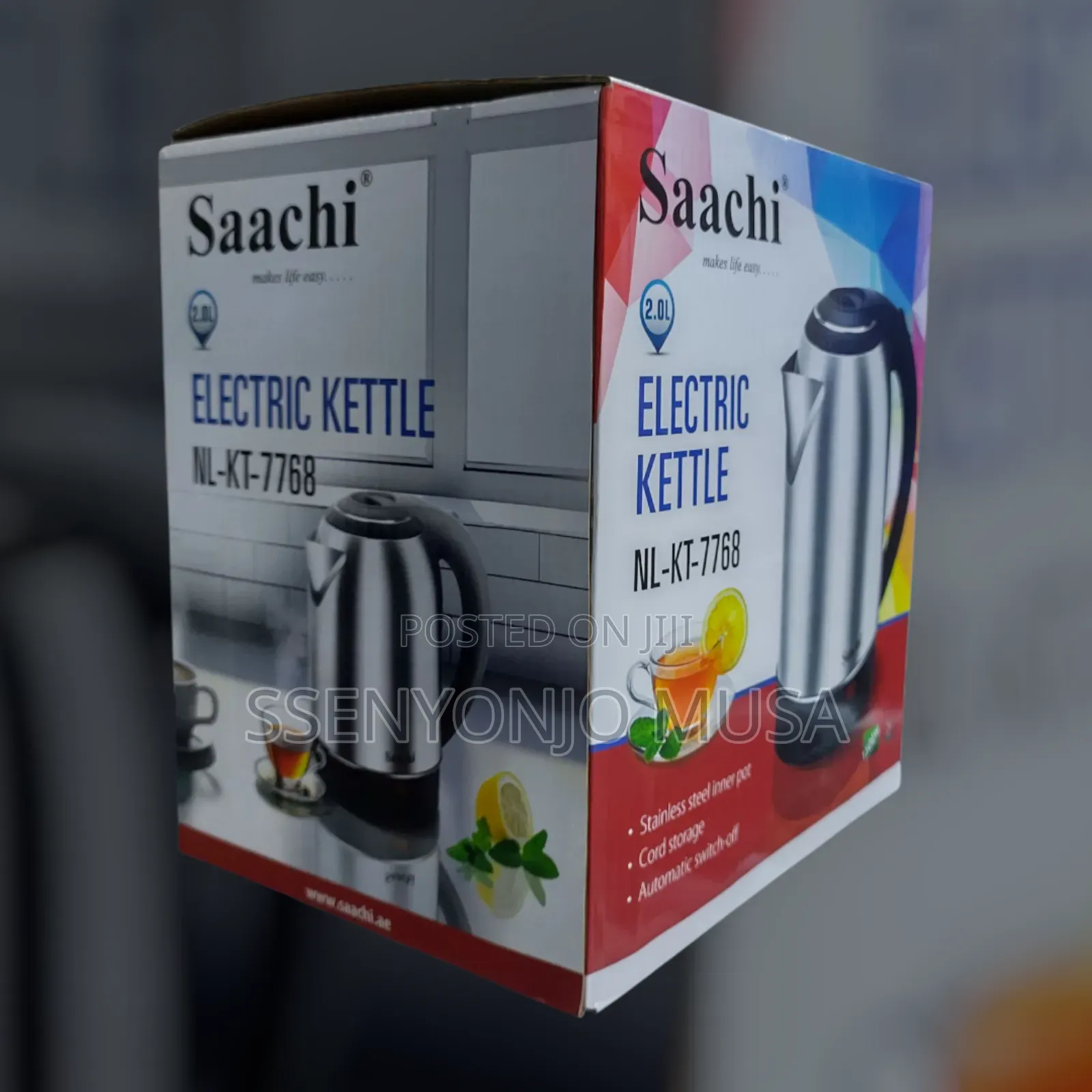 Saachi 2.0l Electric Kettle Nl-Kt-7768-Stainless Steel,1500w
