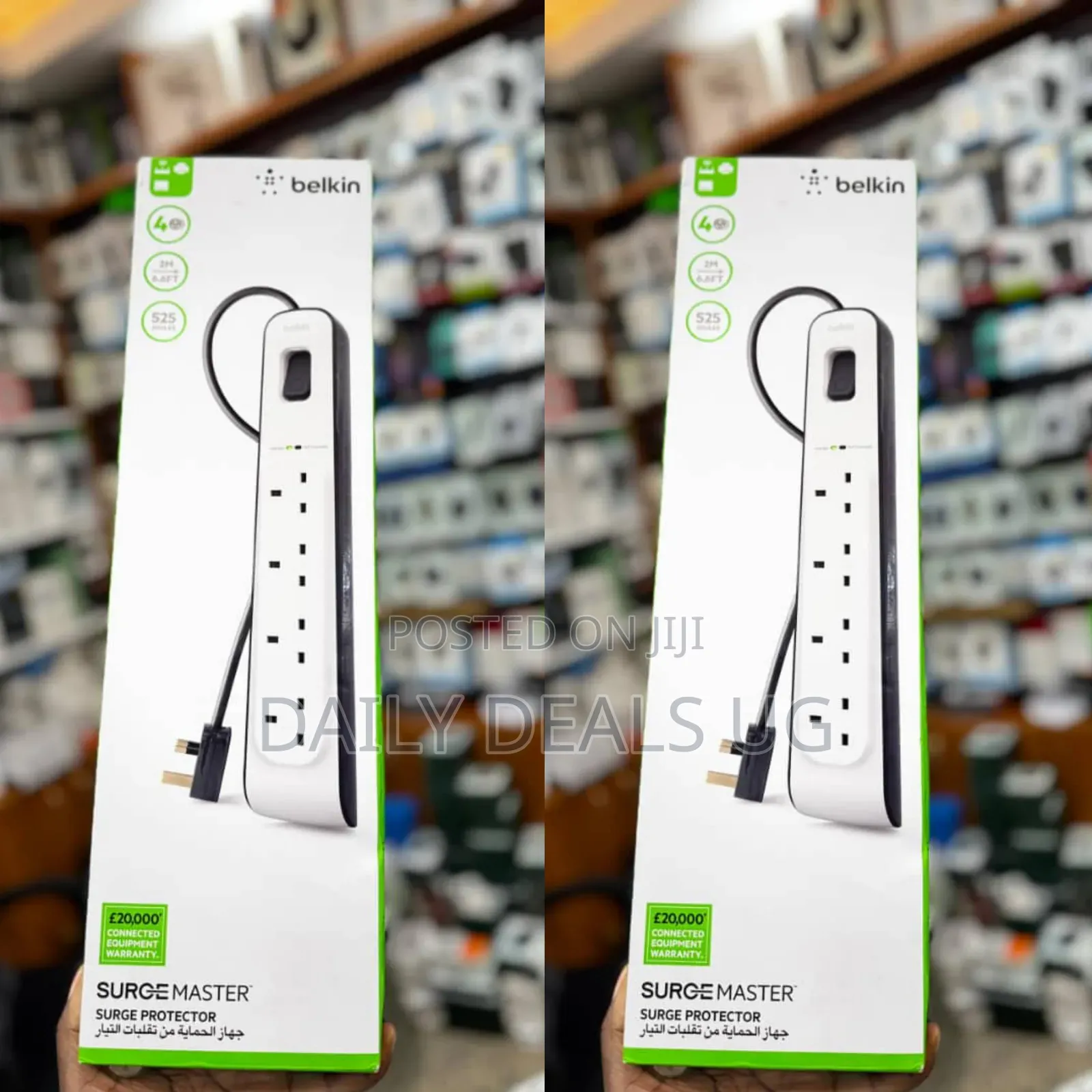 4-Outlet Surge Protection Strip With 2m Power Cord Belkin