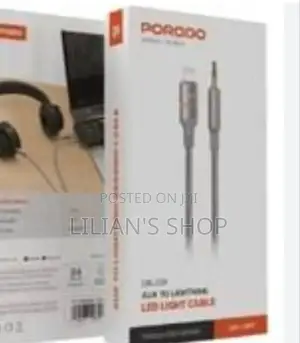 Porodo Aux to Usb C Led Light Cable