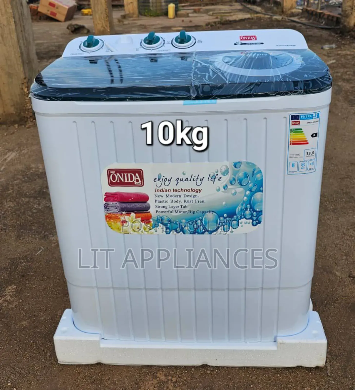 Onida 10kg Washing Machine Twin Tub.