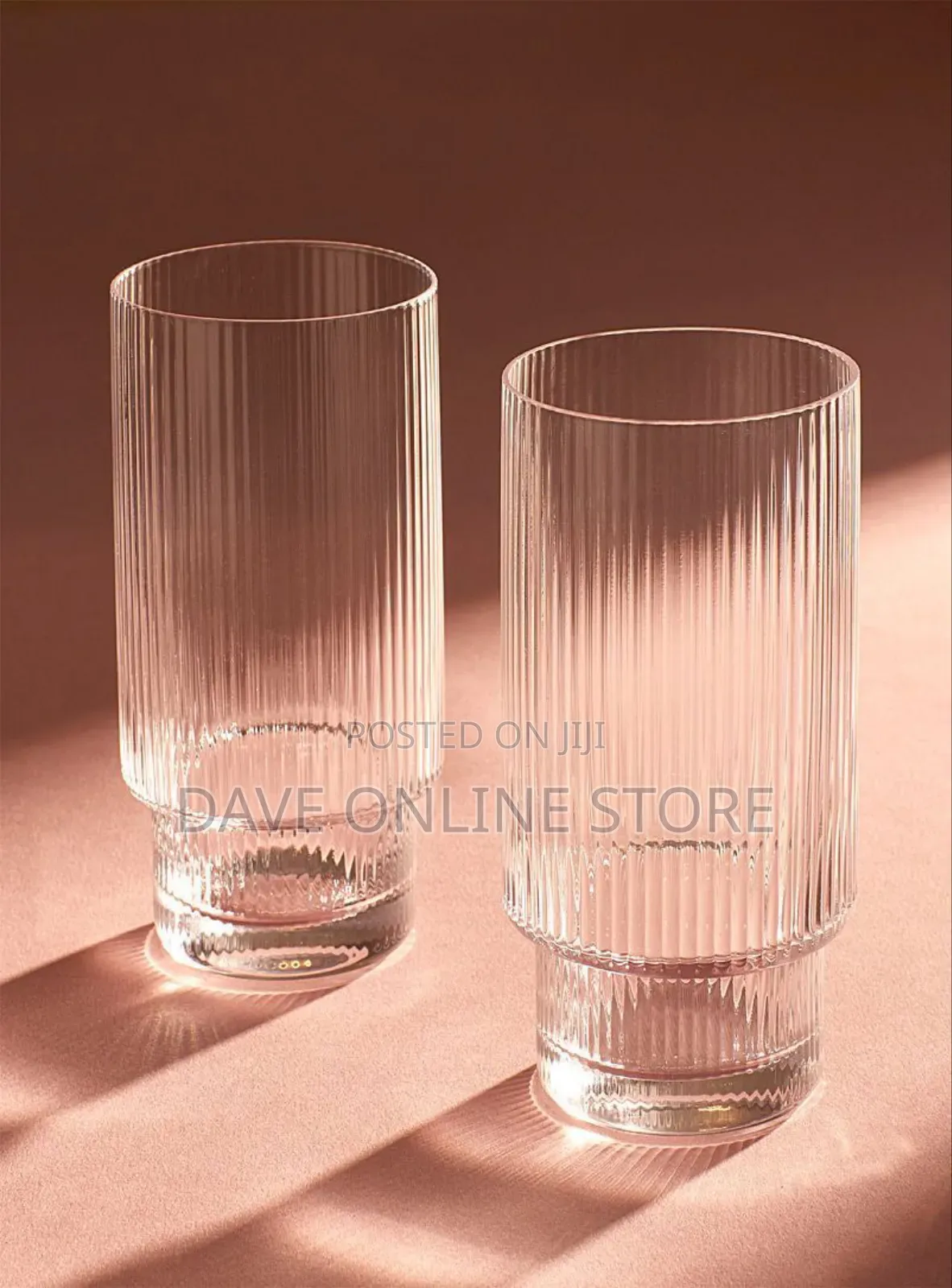 Dozen of Ribbed Glasses