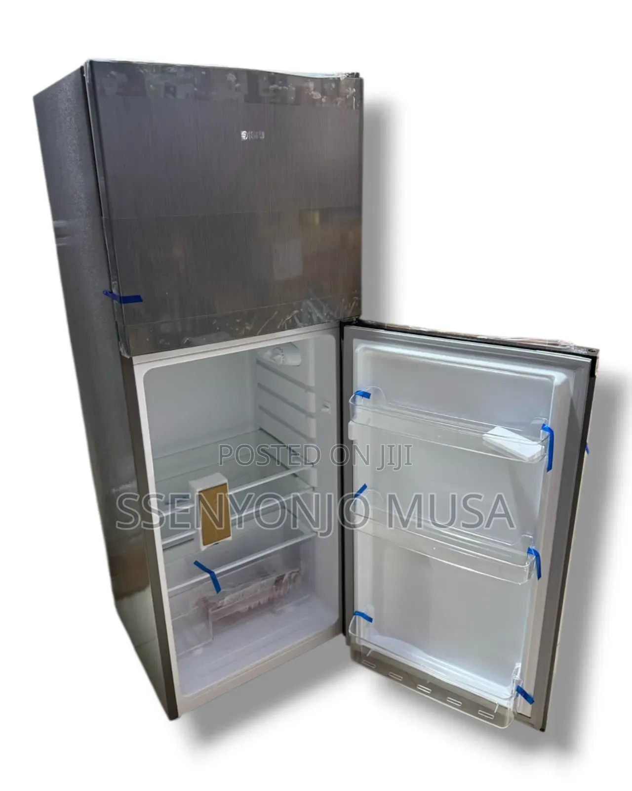 SPJ 160l Double Door Fridge - Top Freezer, Defrost, Silver-