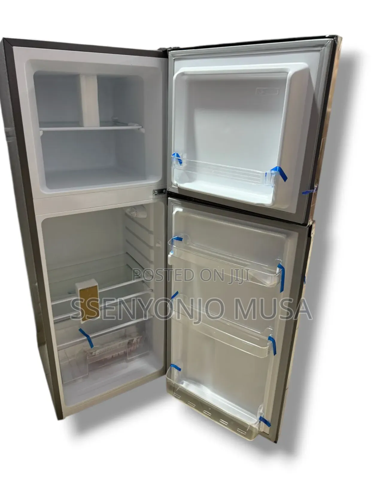 SPJ 160l Double Door Fridge - Top Freezer, Defrost, Silver-