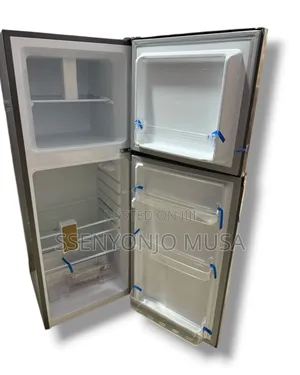 SPJ 160l Double Door Fridge - Top Freezer, Defrost, Silver-