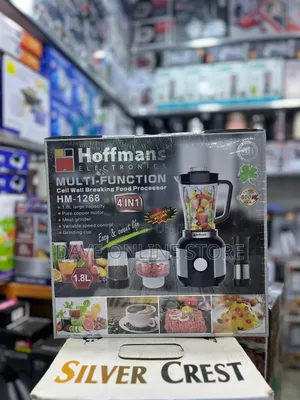 Hoffmans 4 in 1 Blender With Grinder Juicer Mill Food Processor-Black