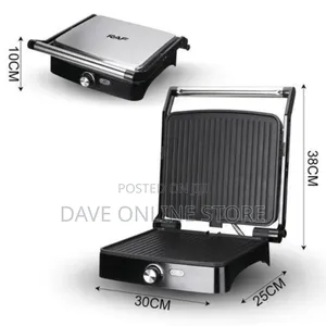 Raf Electric Panini Grill, Non-Stick, Multifunction, 180° Opening