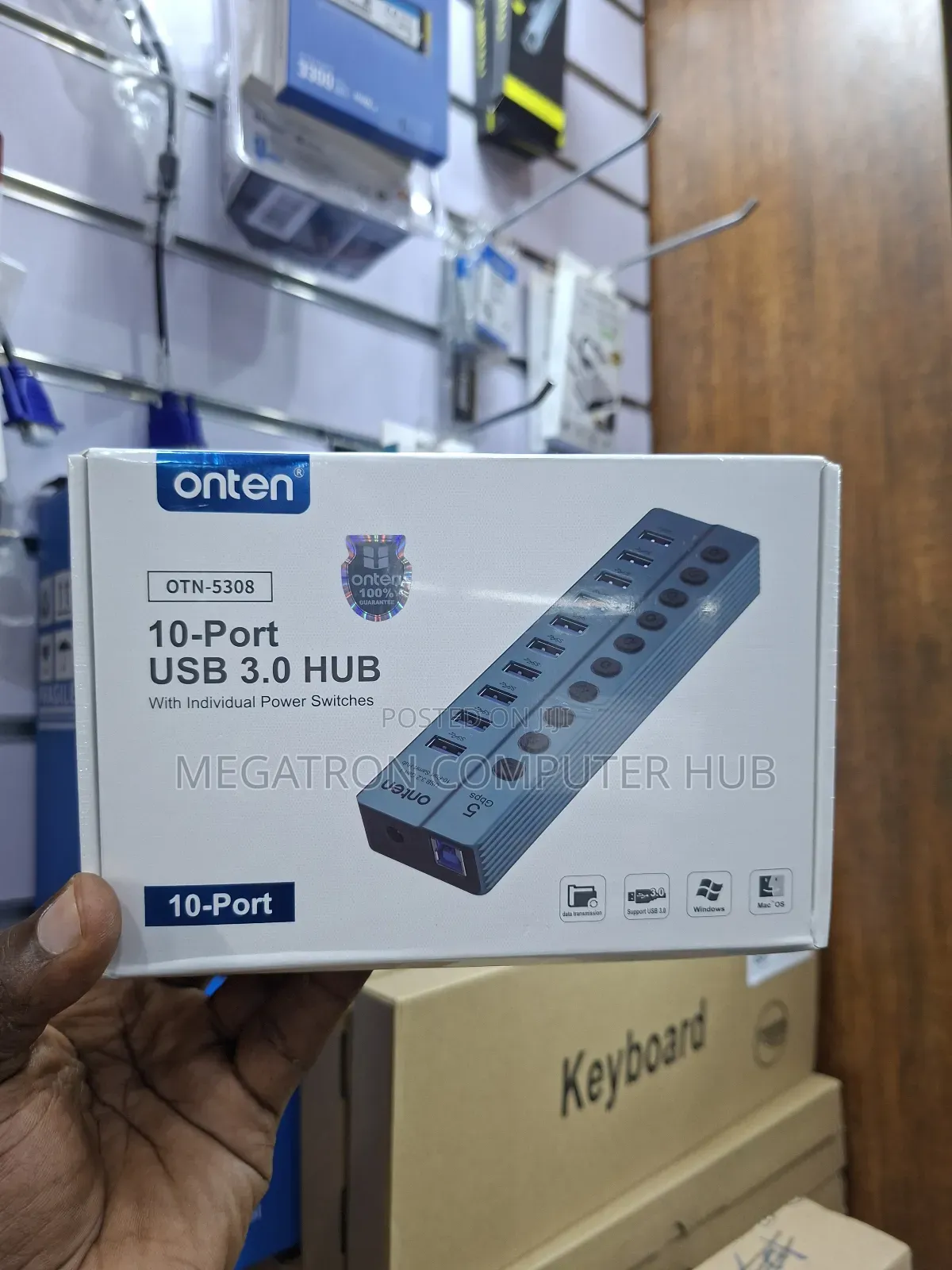 10-Port Usb 3.0 Hub Otn-5308