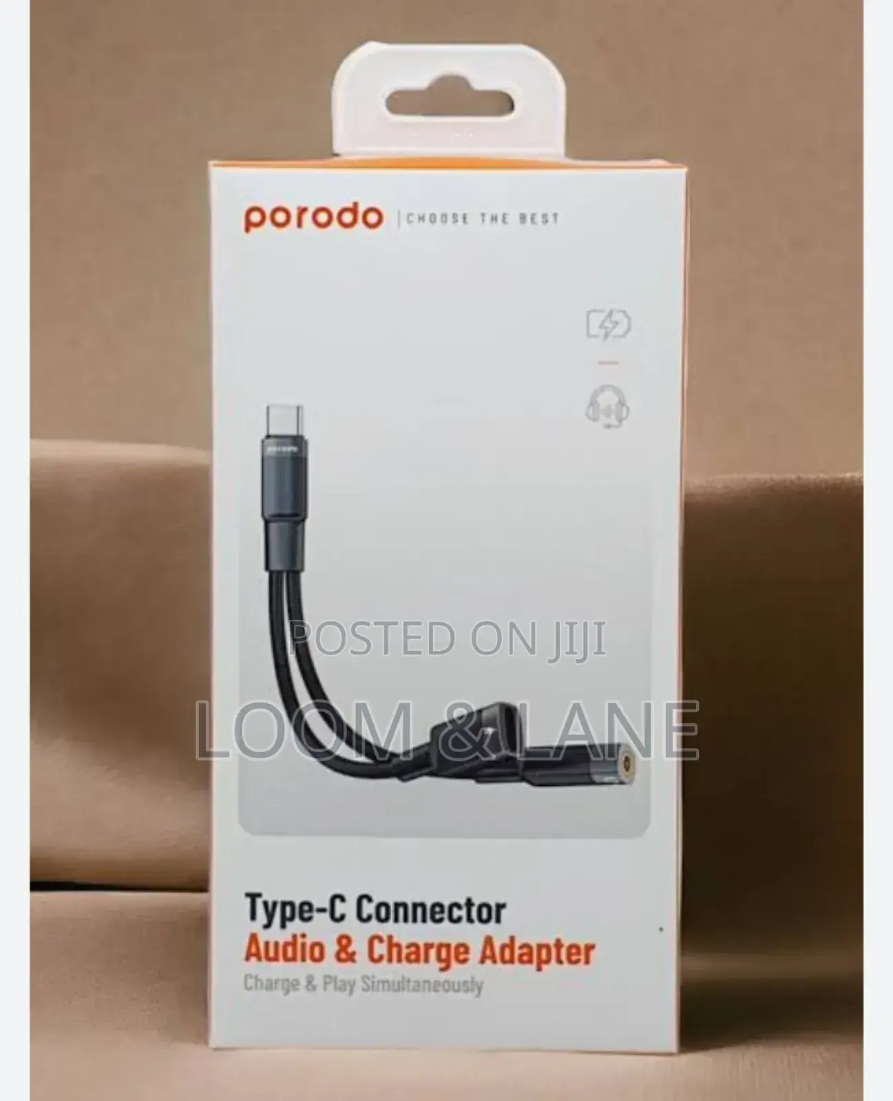 Porodo Type-C Connector Audio Charge Adapter