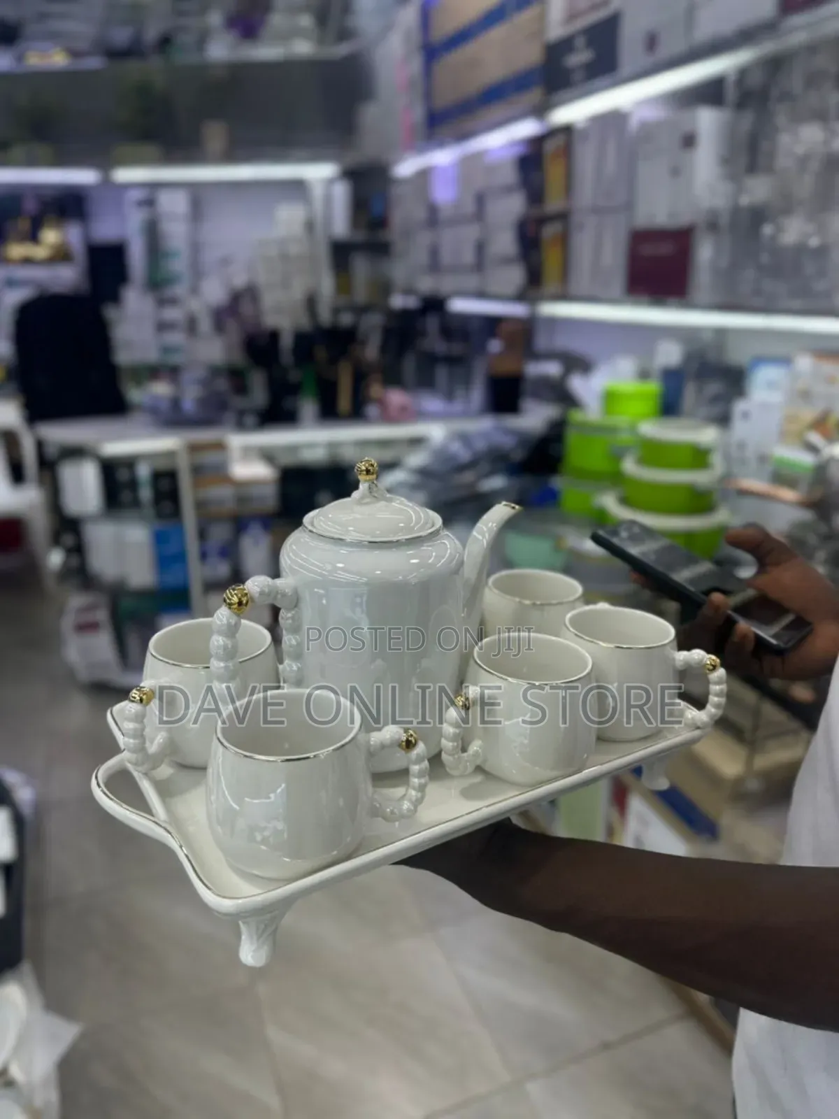 White Porcelain Tea Set -