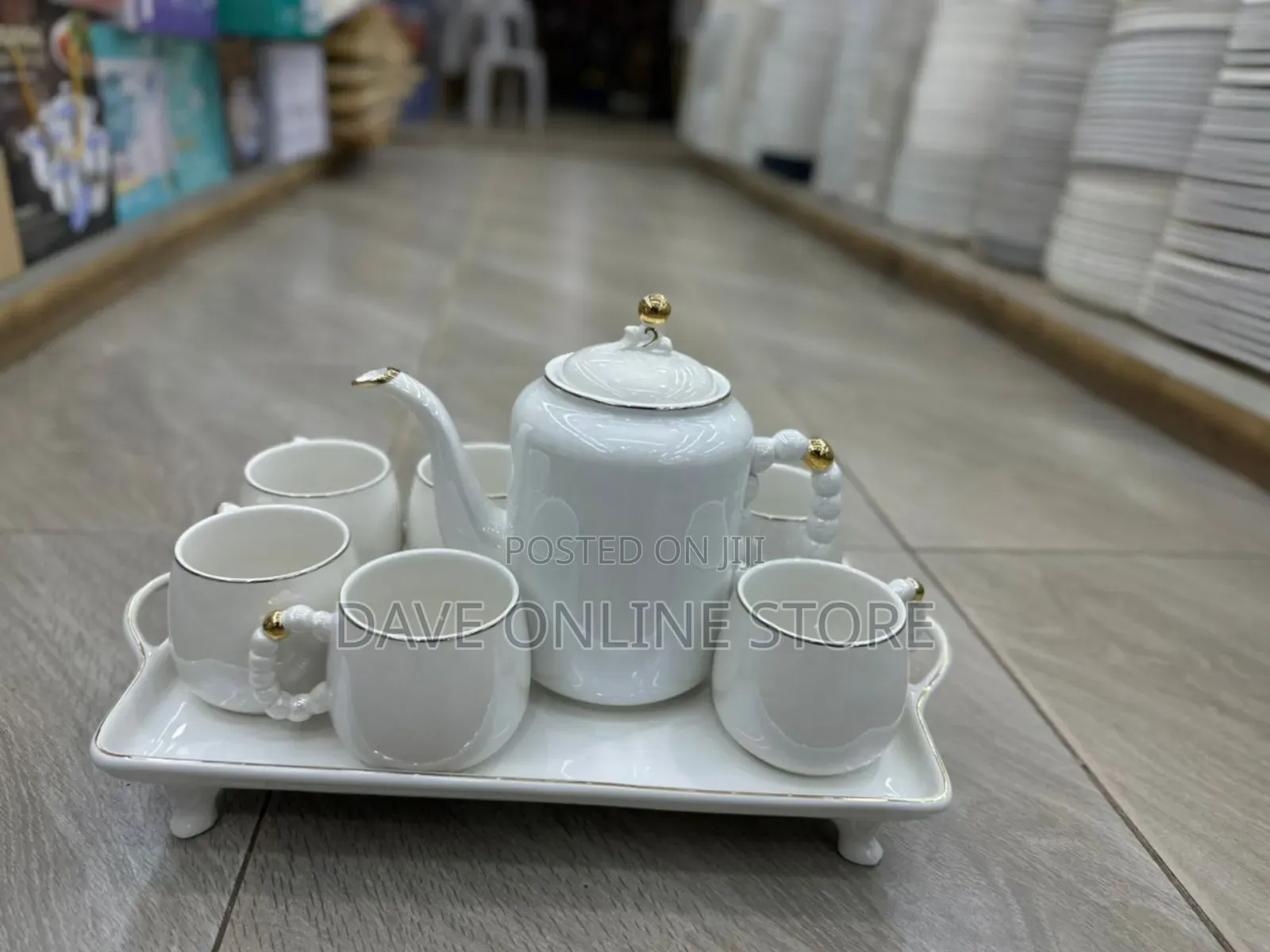 White Porcelain Tea Set -