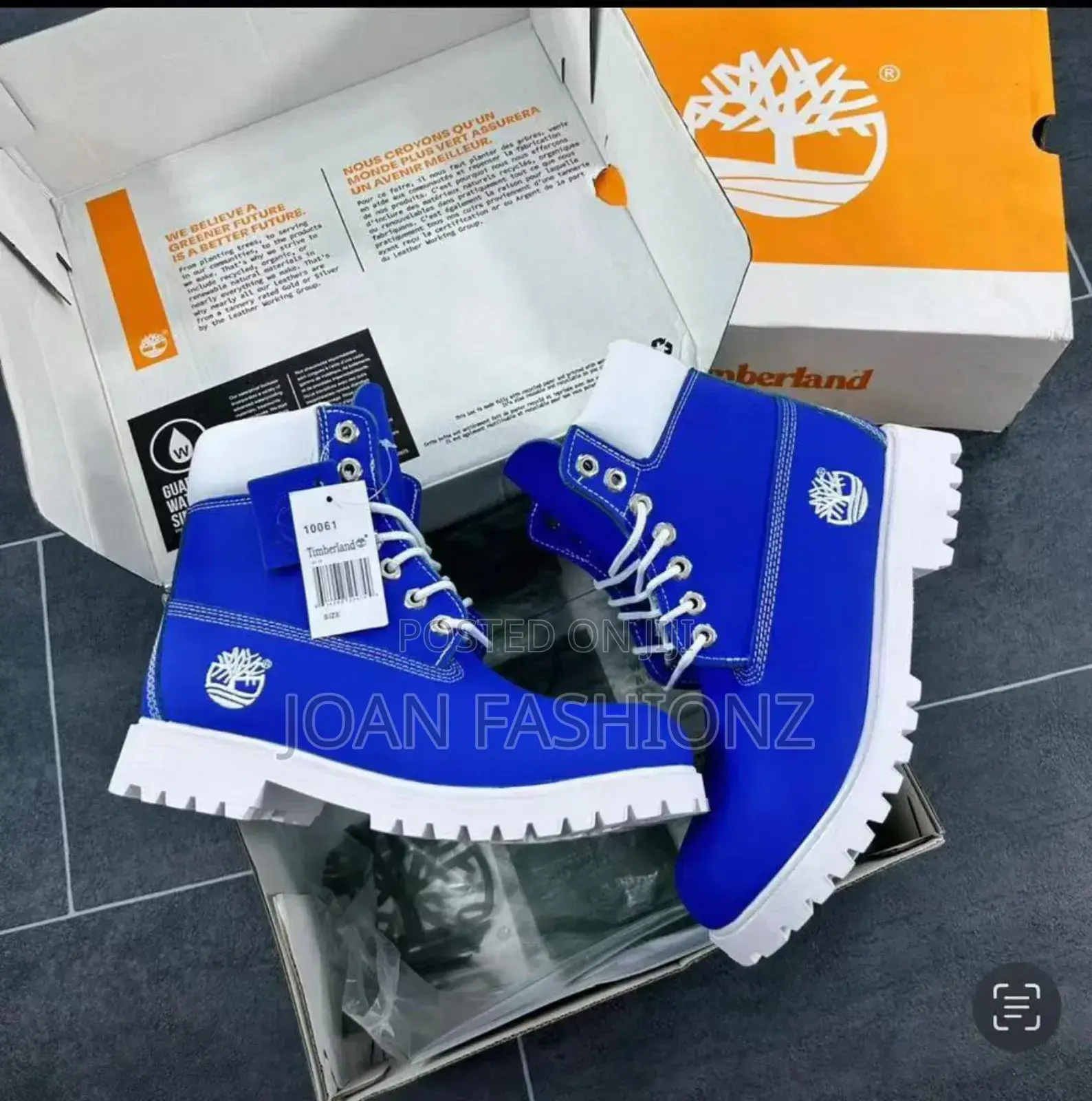 Elegant Designed Timberland Boots -Blue/White