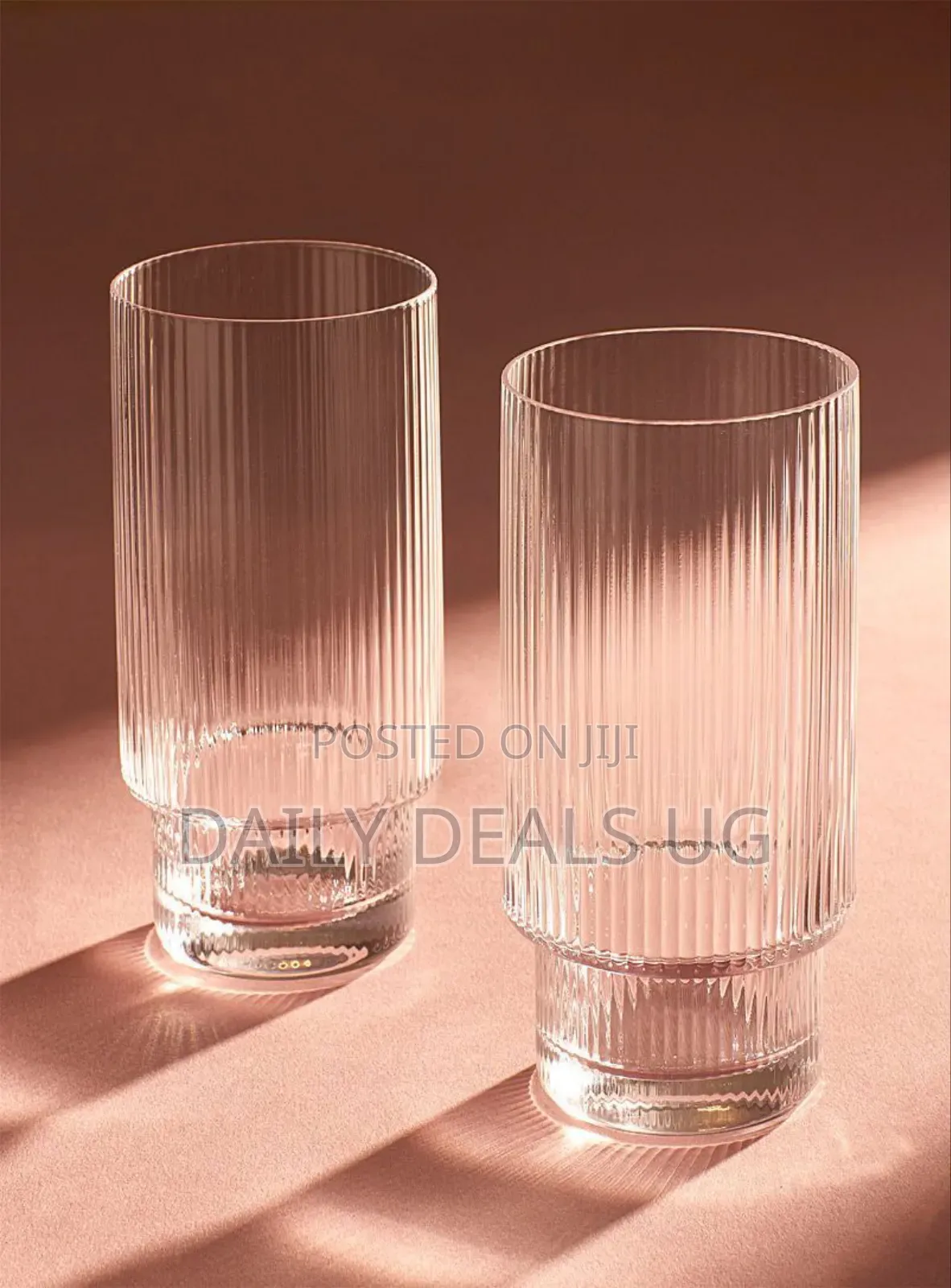 Dozen of Ribbed Glasses