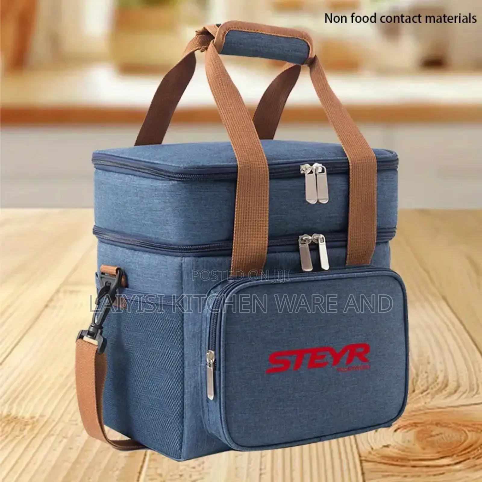 13l Food Insulated Cooler Two Compartments Handbag Large Capacity Bag