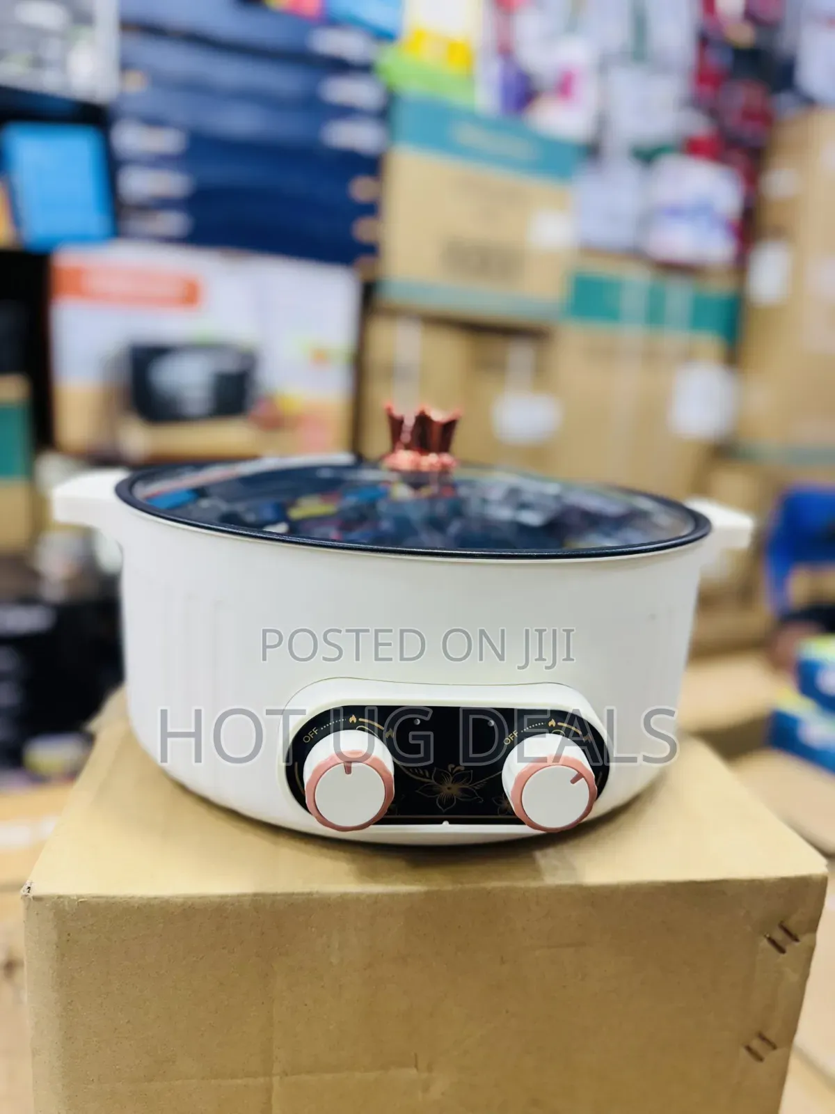 Electric Hot Pot, 5 L Electric Cooking Pot  2 Column Multi Cooker