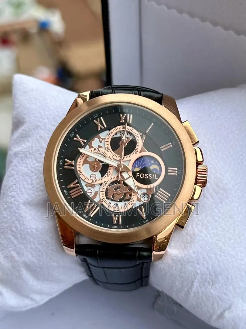 Black Golden Fossil Watch