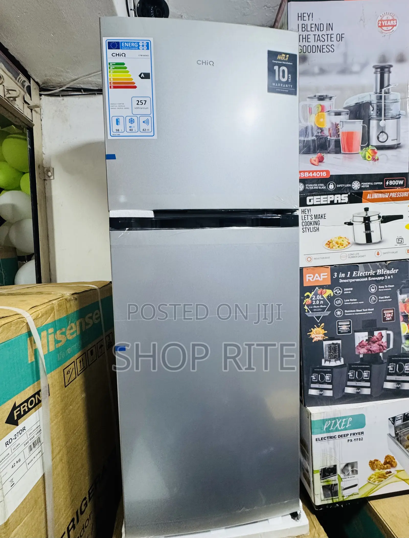Chiq 180 Liters Double Door Original Refrigerator