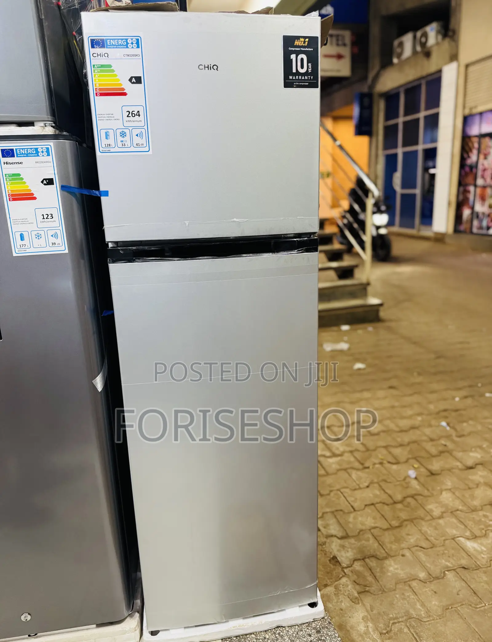 Chiq Double Door Fridge 220 Litres