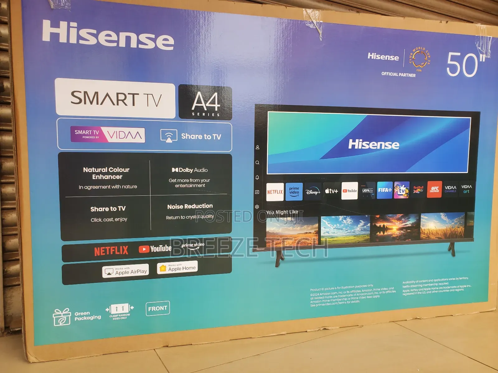 Hisense Smart Vidaa 50" Flat Screen