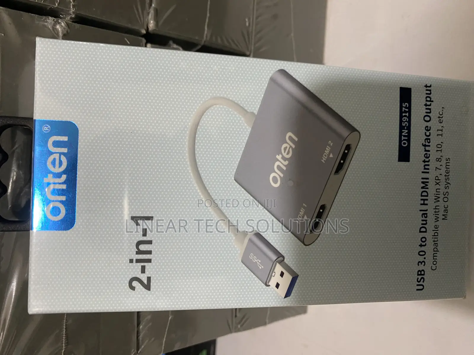 Onten 2 in 1 Adapter Usb C to Dual Hdmi Adpater at 60hz
