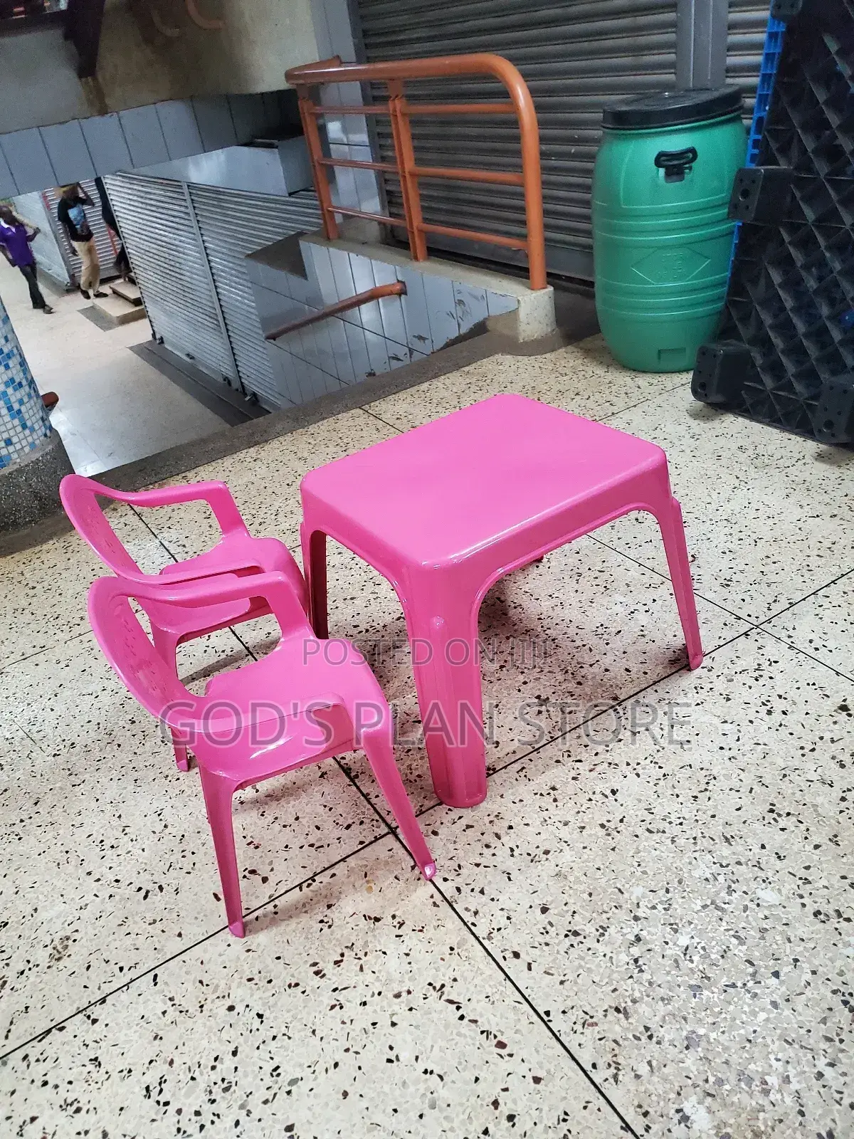Pink Kids Table and Chairs Set