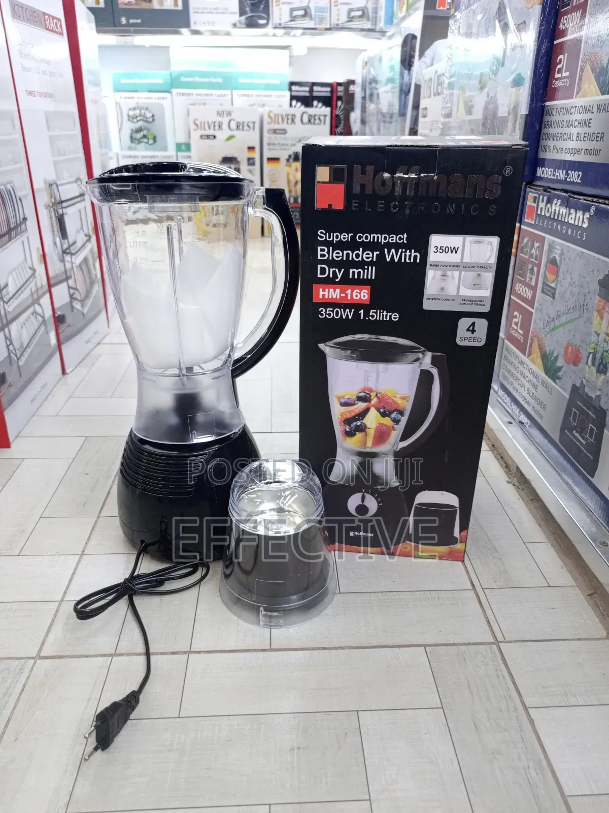 Hoffmans Hm-166 Super Compact Blender With Dry Mill