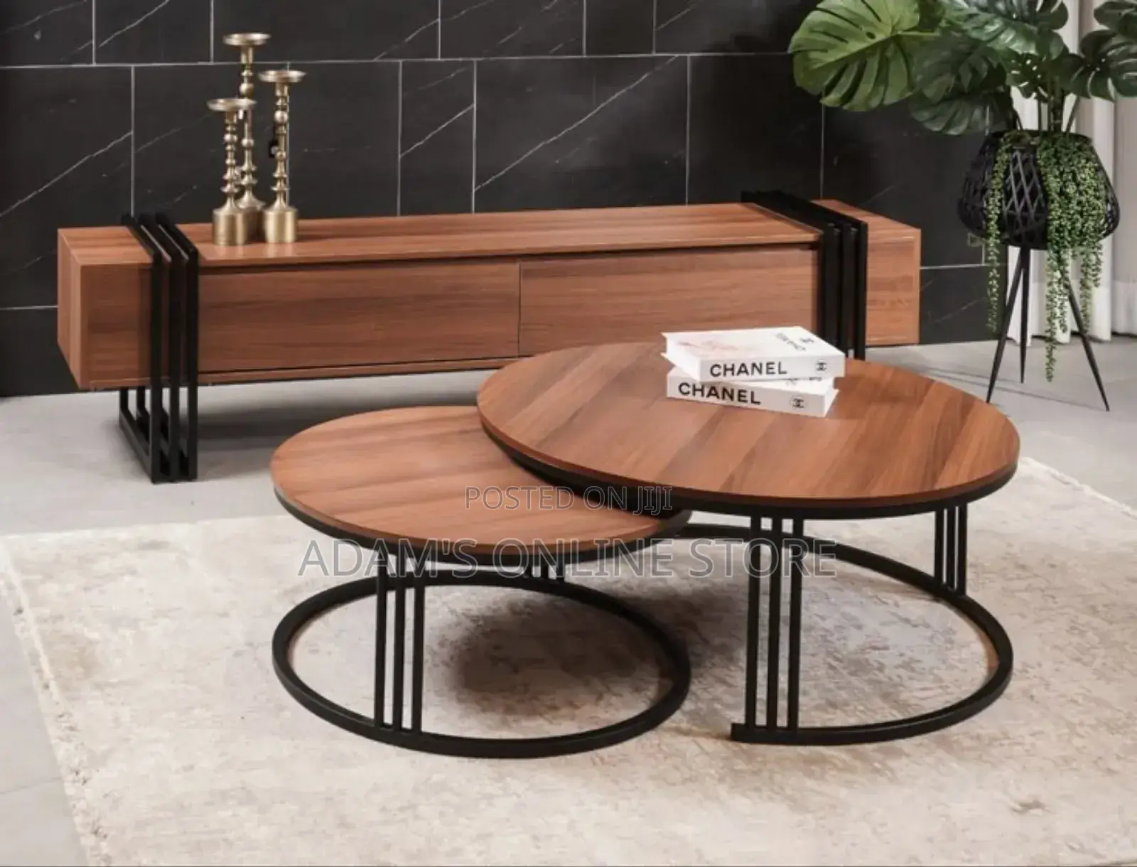 Black Round Center Table