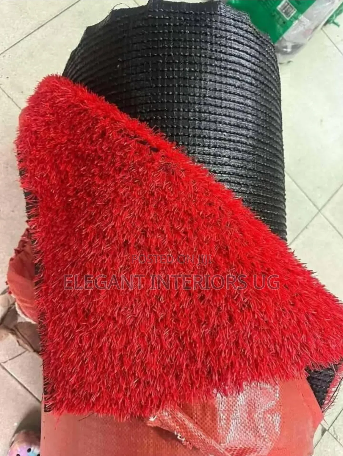 Artiartificial Grass Carpets in Red Colour Available in Stock