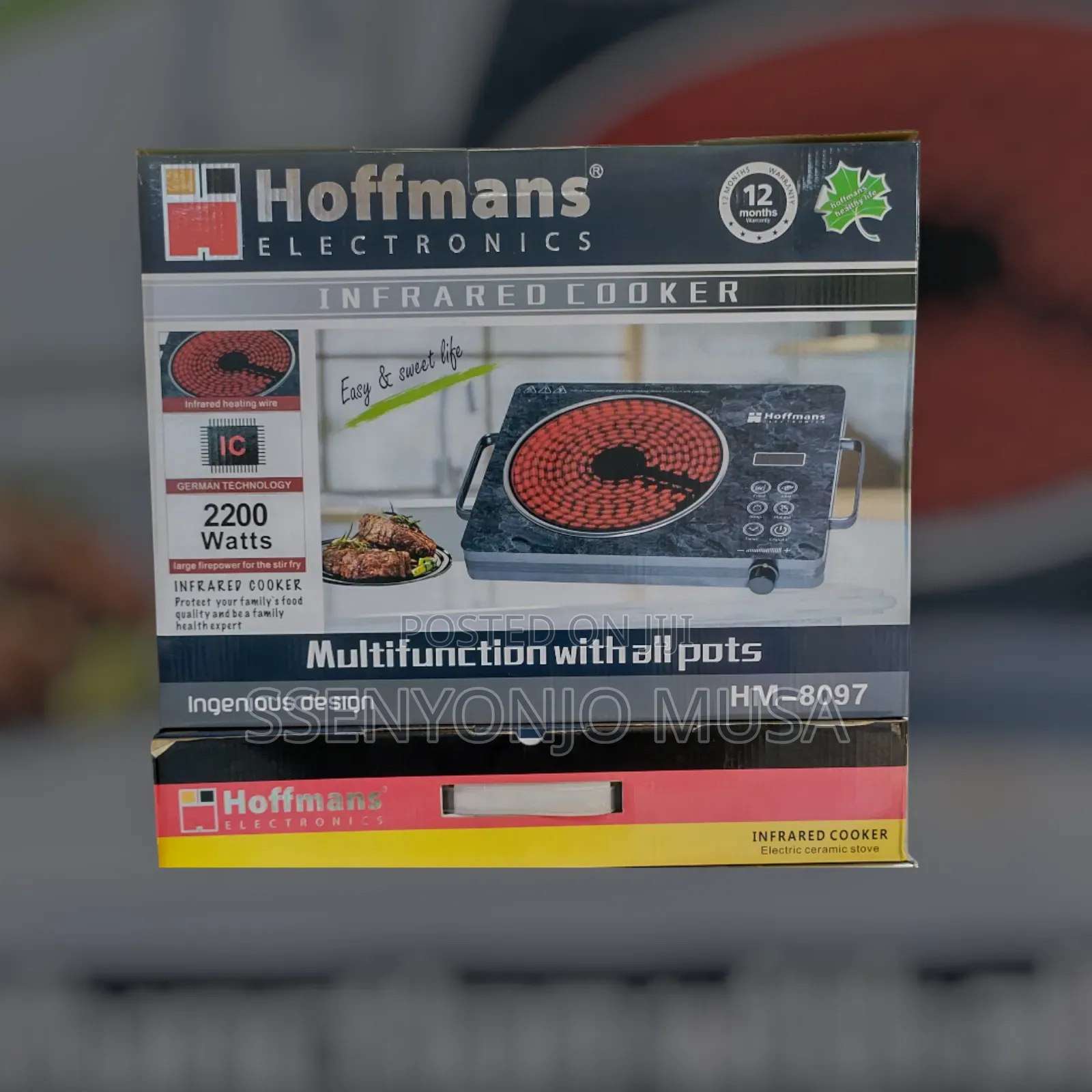 Hoffmans 2200w Infrared Cooker Hm-8097 - German Technology